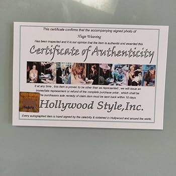 Amazon.co.jp: ヒューゴウィーヴィング直筆サイン入り写真
